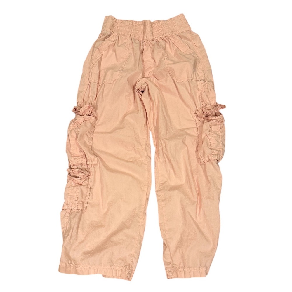 Aerie Easiest Cargo Pants Wide Leg 100 Cotton Utility pink loose relaxed M short